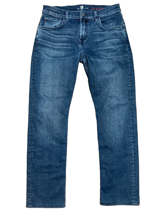 7 For All Mankind Other - 7 For All Mankind Jeans Mens 33 x 30 Blue The Straight Leg Denim Dark Wash